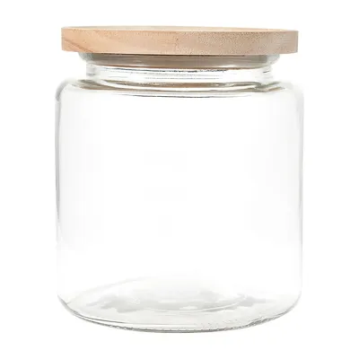 3L Glass Jar With Wood Lid