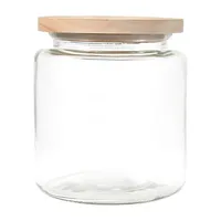 Glass Jar With Wood Lid