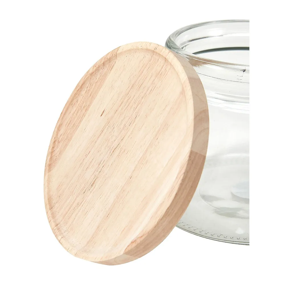 2L Glass Jar With Wood Lid