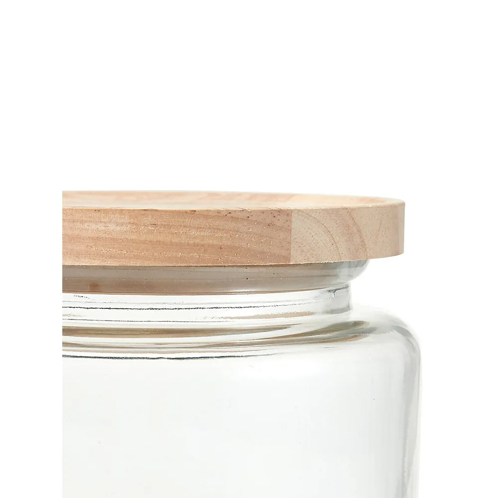 2L Glass Jar With Wood Lid