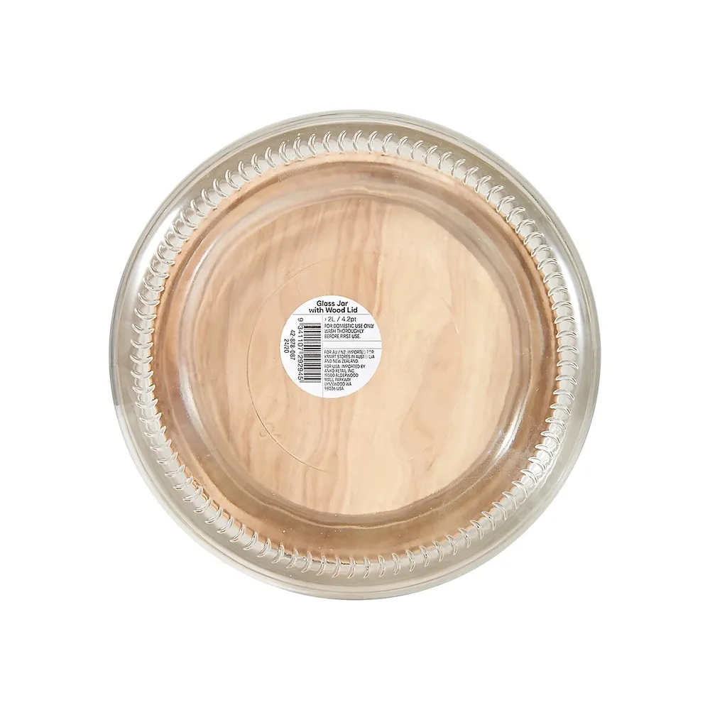 2L Glass Jar With Wood Lid