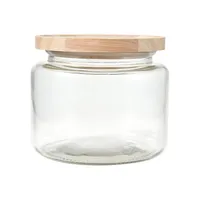 Glass Jar With Wood Lid