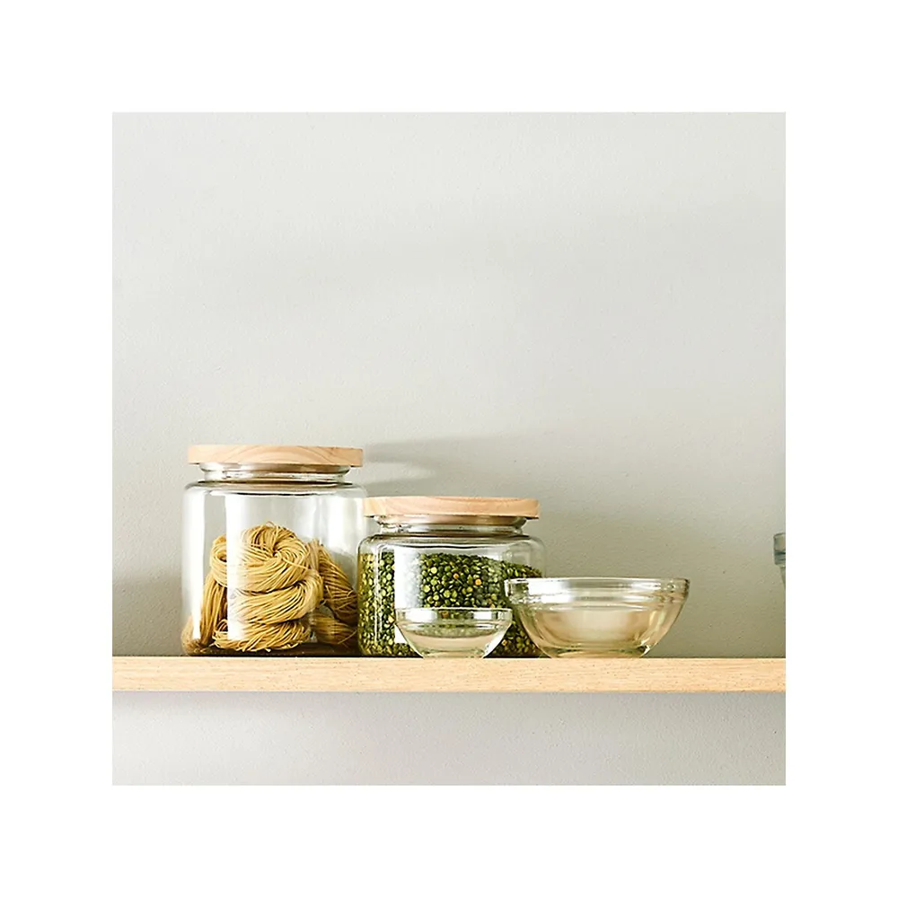 1.5L Glass Jar With Wood Lid