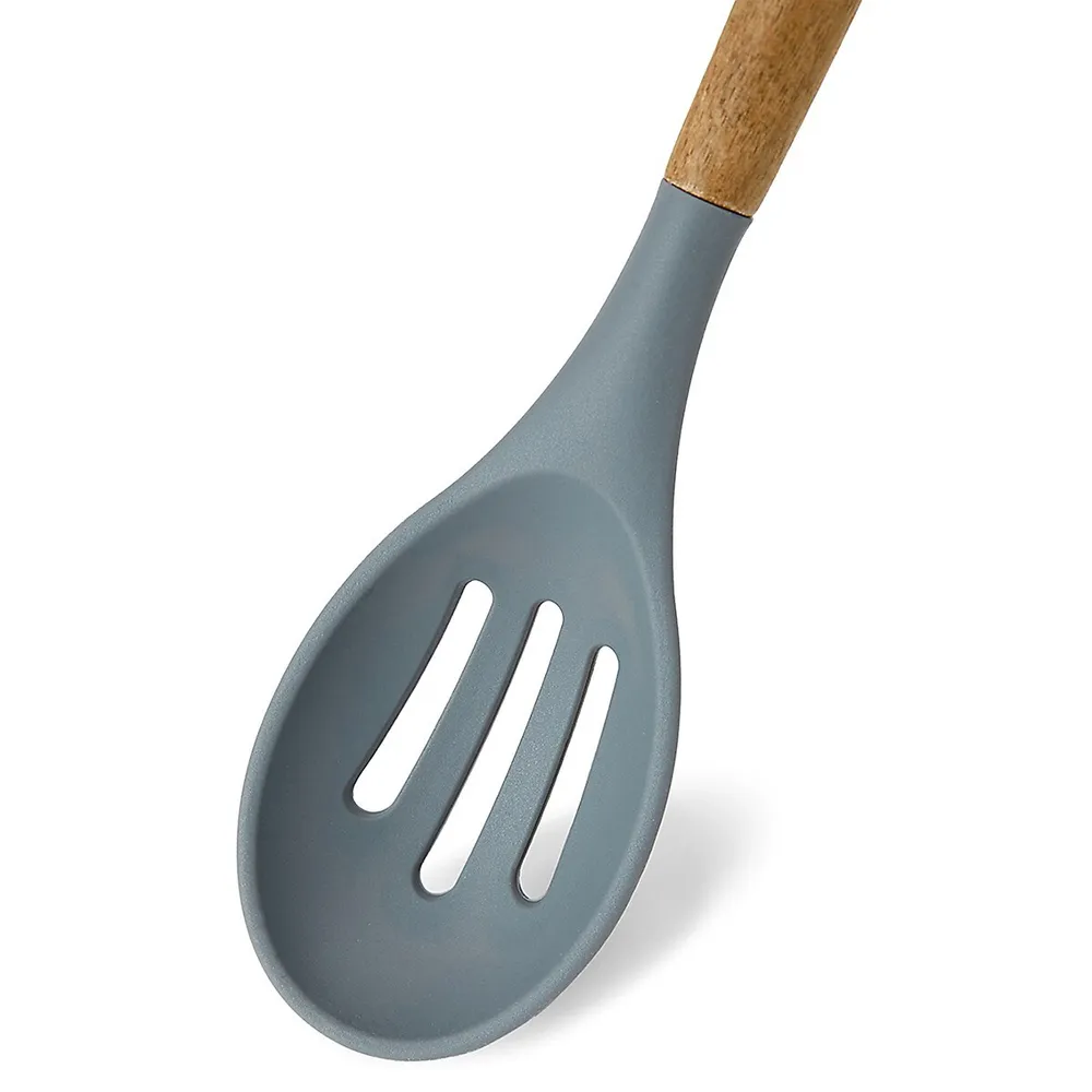 Acacia Silicone Slotted Spoon