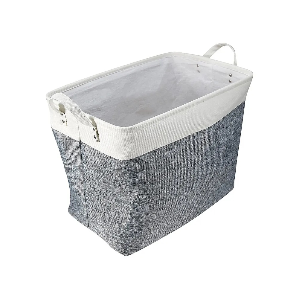 Large Rectangle Border Basket With Handles