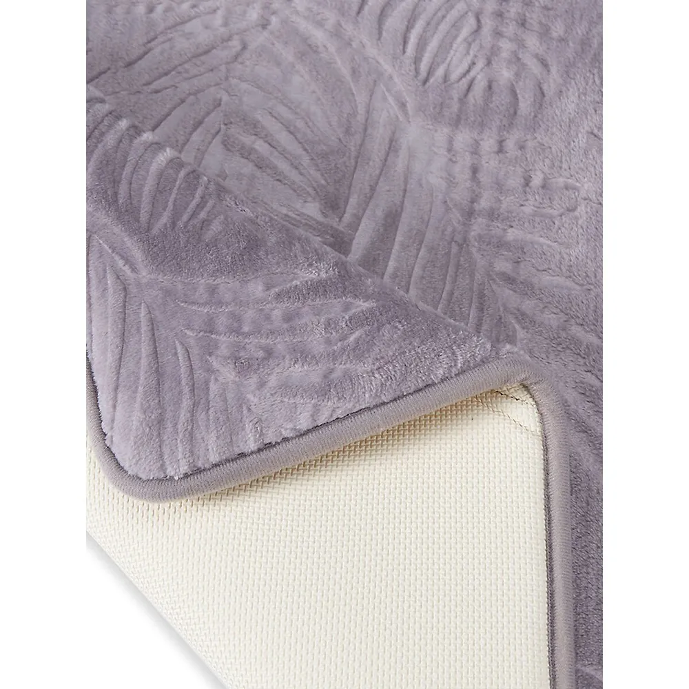 Embossed Leaf Memory Foam Bath Mat