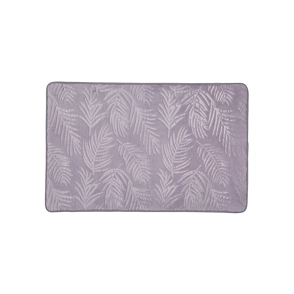 Embossed Leaf Memory Foam Bath Mat