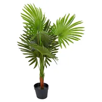 Artificial Potted Fan Palm Plant