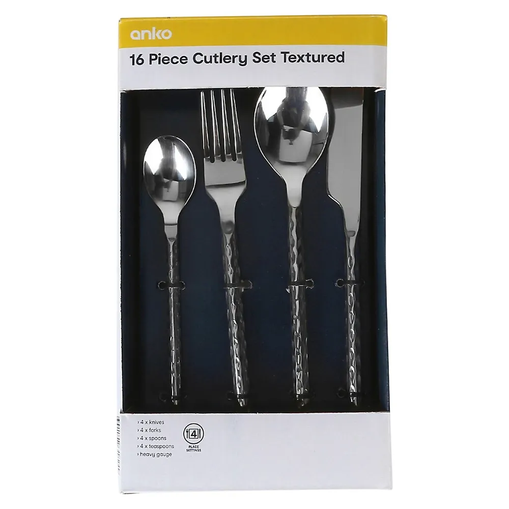 16-Piece Textured Cutlery Set