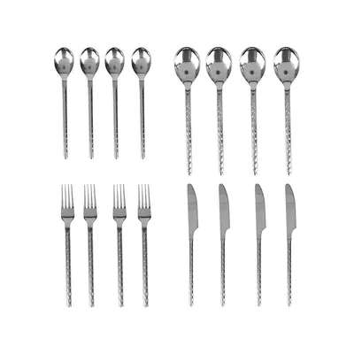 16-Piece Textured Cutlery Set