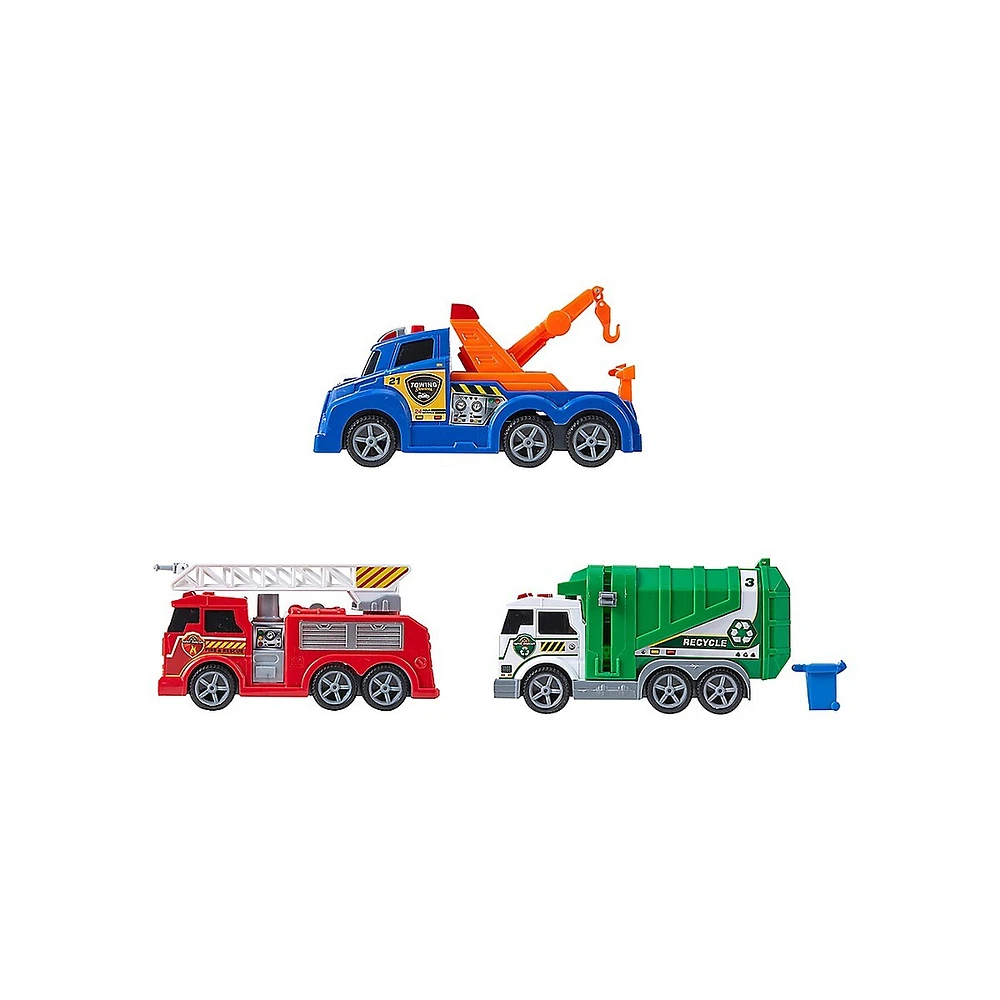 Lights & Sounds 3 Pack Toy Vehicles