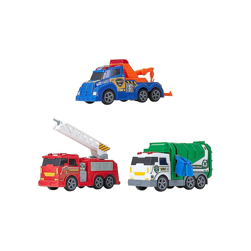 Lights & Sounds 3 Pack Toy Vehicles