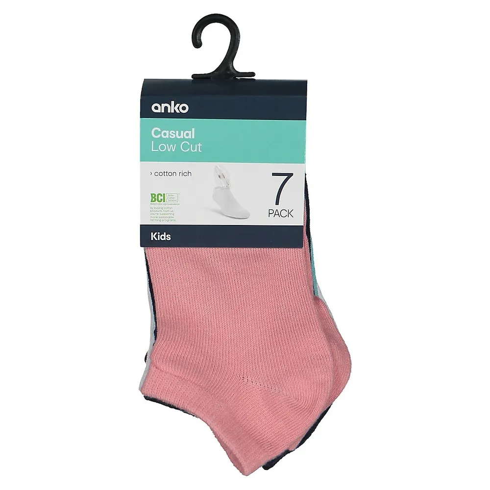 Ankle Socks 7-Pack for Girls