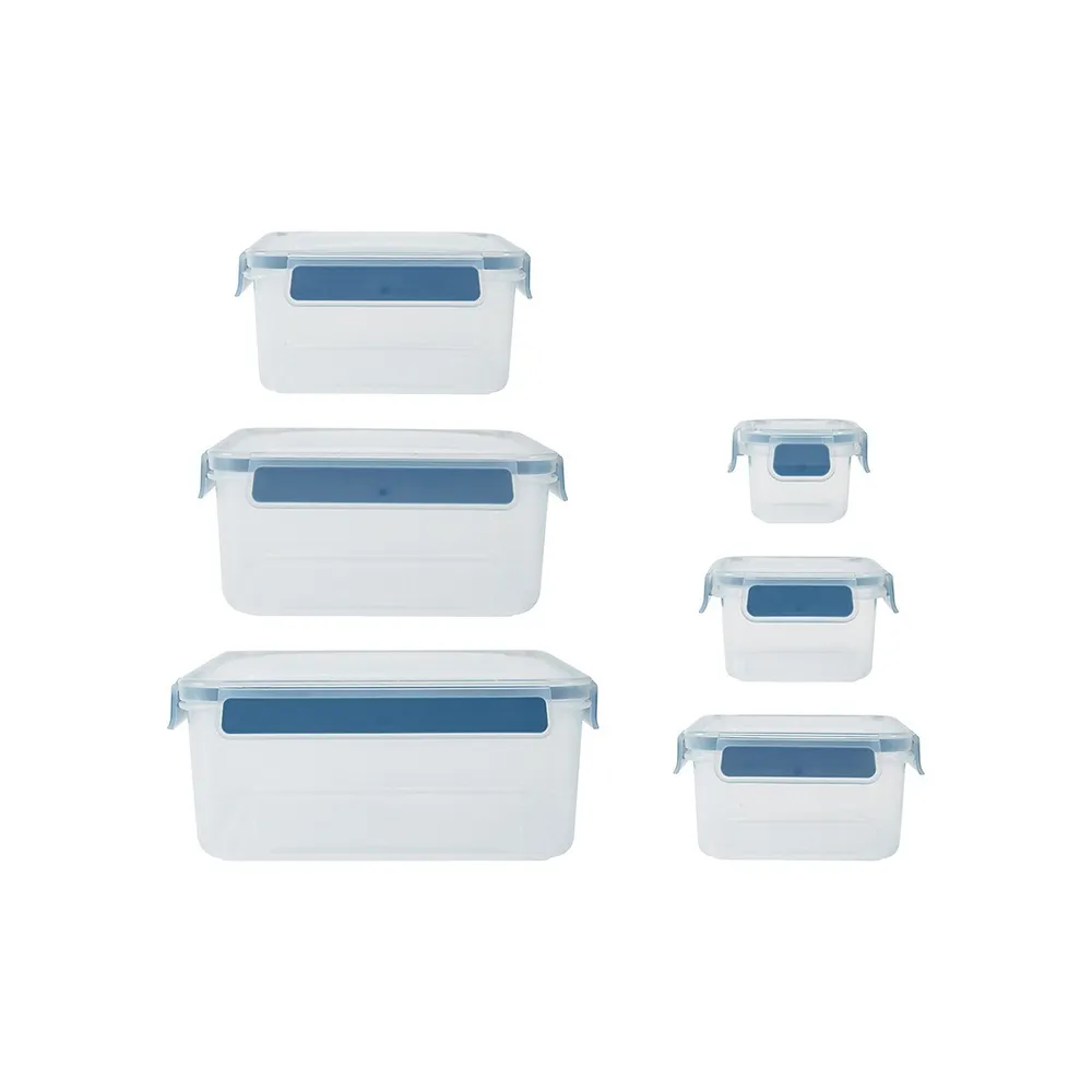 6-Pack Square Clip Containers