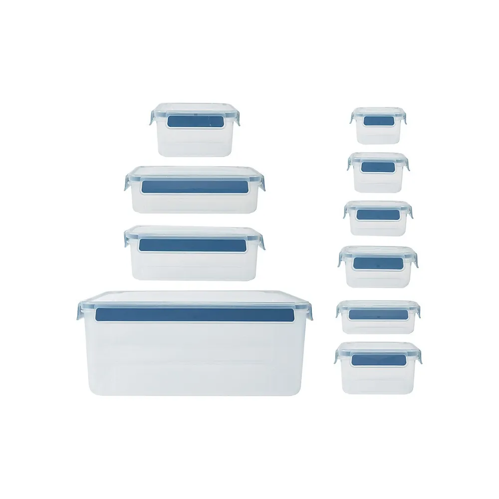 10-Pack Rectangle Clip Containers