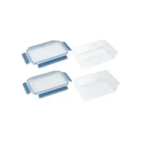 10-Pack Rectangle Clip Containers