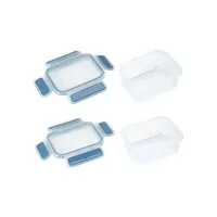 10-Pack Rectangle Clip Containers