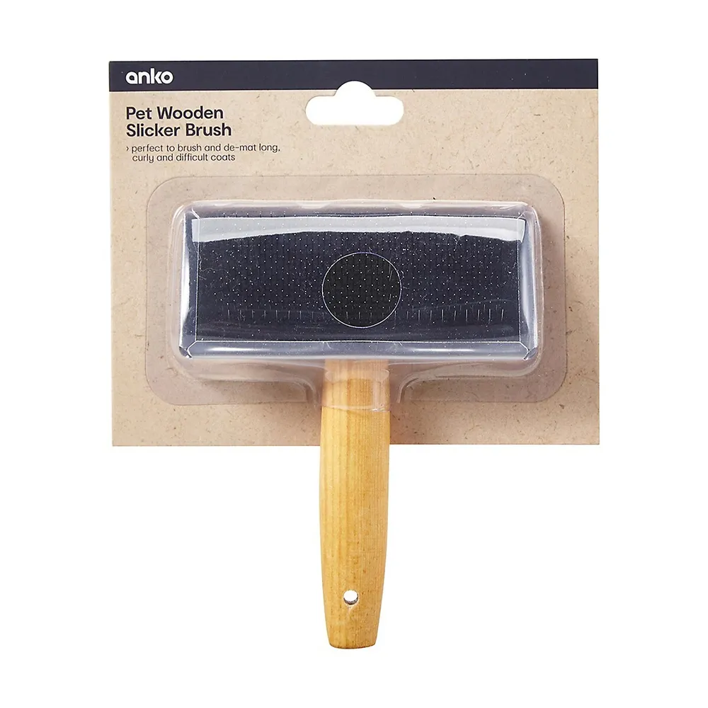 Wooden Slicker Pet Brush