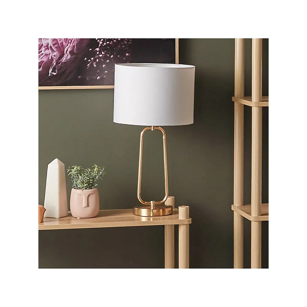 Gold-Look Base Table Lamp