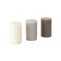 3-Pack Vanilla Bean Scented Pillar Candles