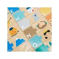 Wooden Alphabet Cards Puzzle Set