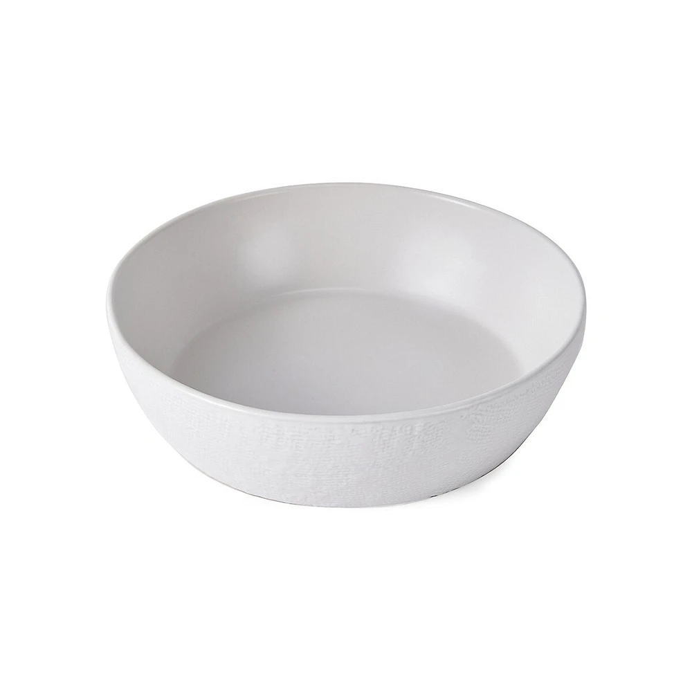 White Textured Salad Bowl