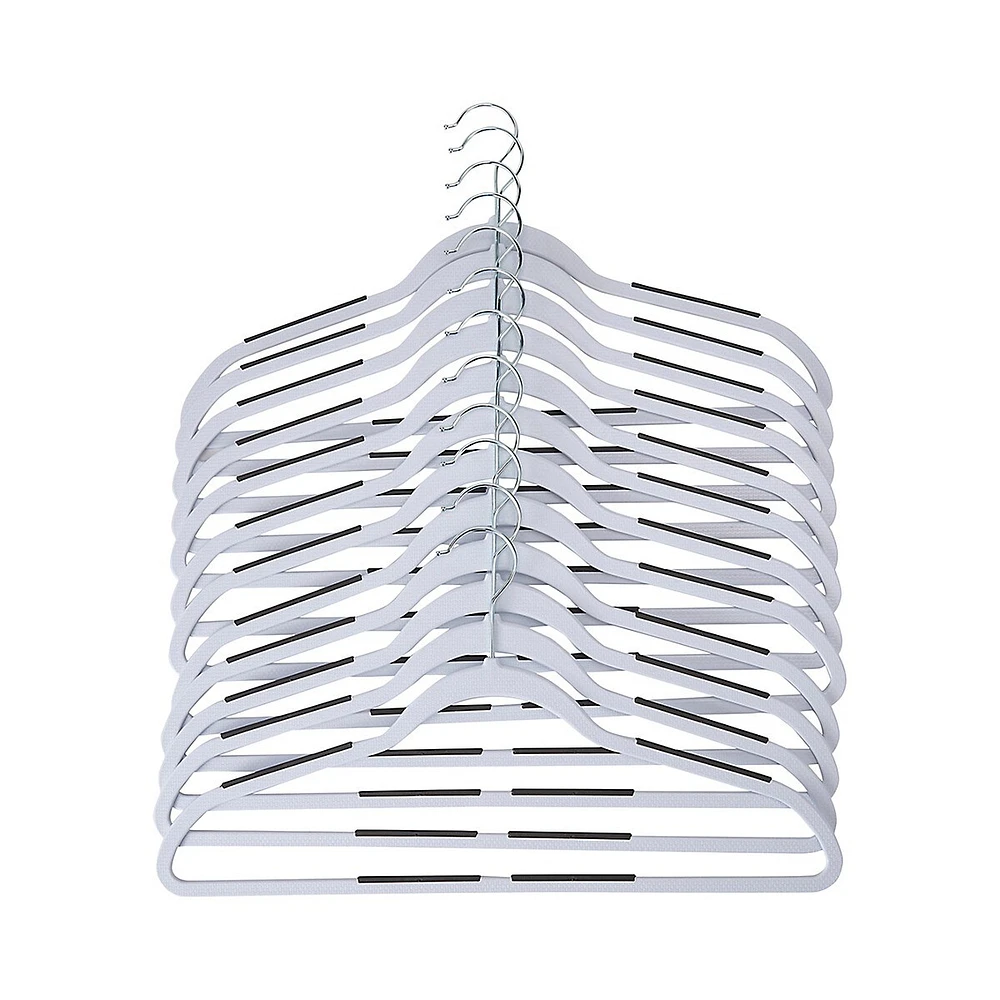 12-Pack Slim Plastic Grip Hangers