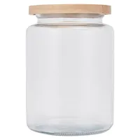 Glass Jar With Wood Lid