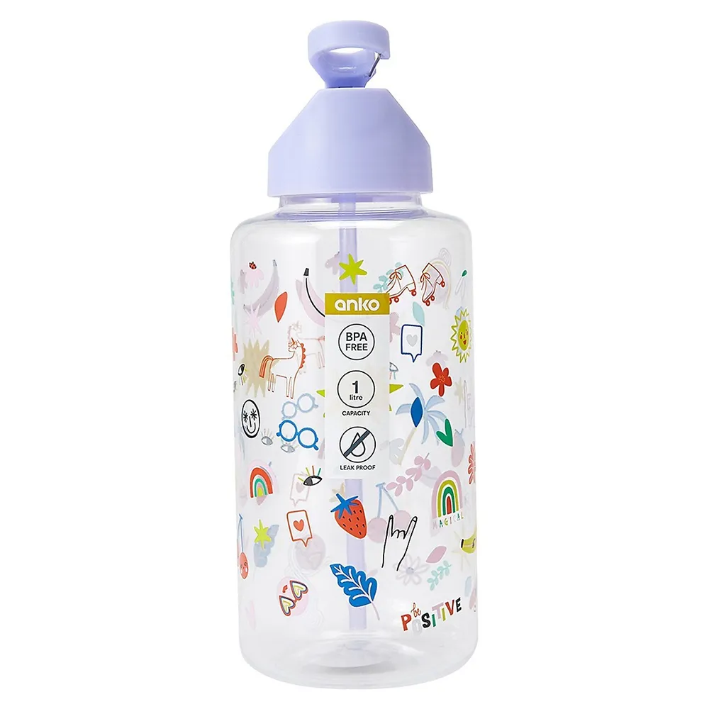 1L Fun Icons Water Bottle