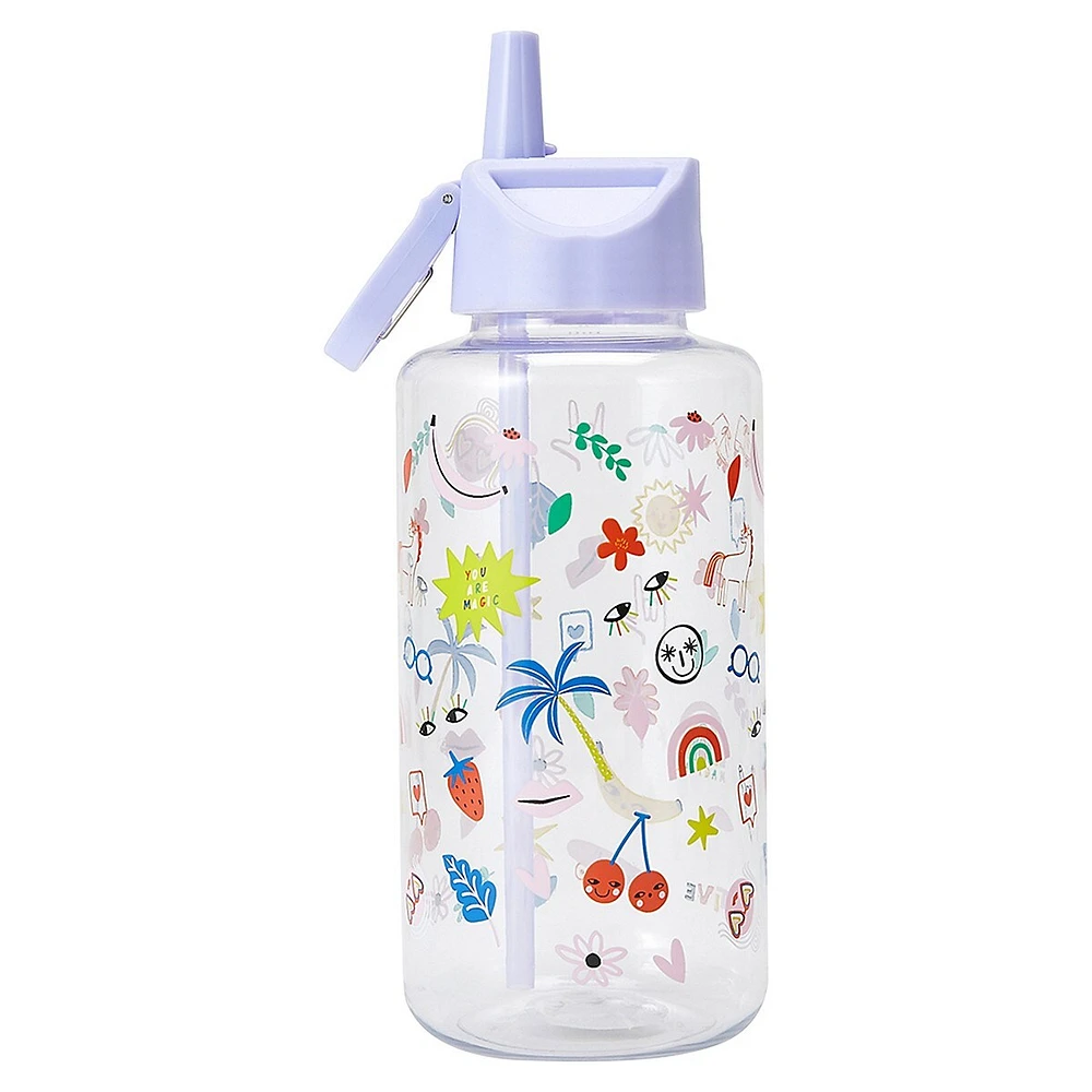 1L Fun Icons Water Bottle