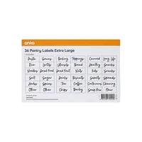 36 Extra Large Pantry Labels
