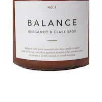 Balance Bergamot and Clary Sage Soy Wax-Blend Scented Large Candle, 410g