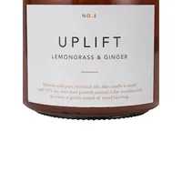 Uplift Lemongrass and Ginger Soy Wax-Blend Scented Large Candle, 410g