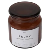 Relax Lavender and Chamomile Soy Wax-Blend Scented Large Candle, 410g