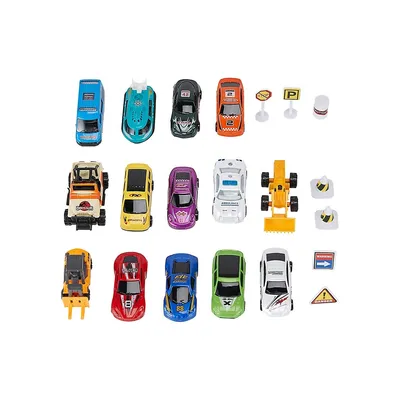 22-Piece Die-Cast Cars and Play Mat Set