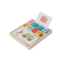 Wooden Match and Spell Board