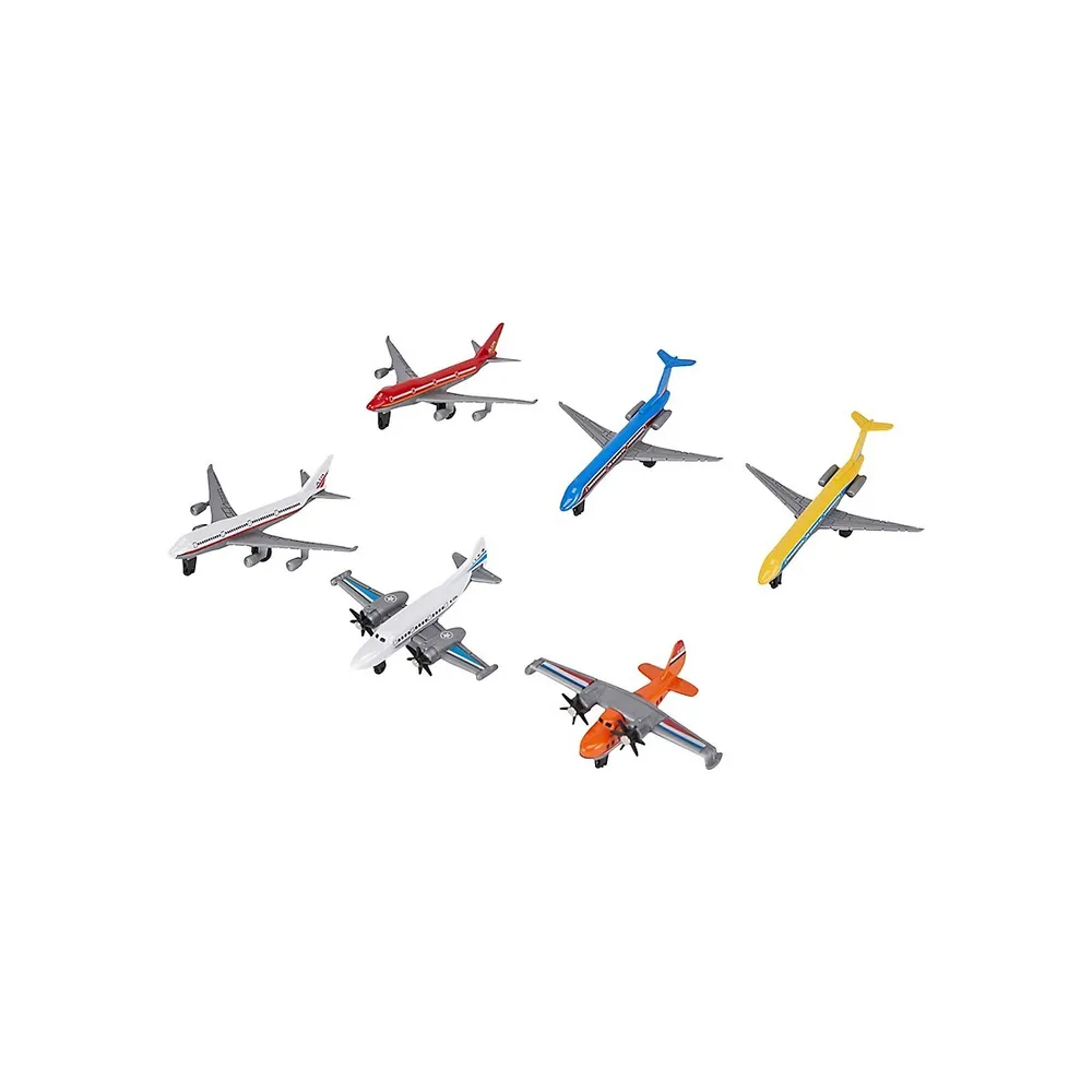 6-Pack Die-Cast Planes Set