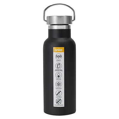 500ml Double Wall Insulated Drink Bottle With Handle