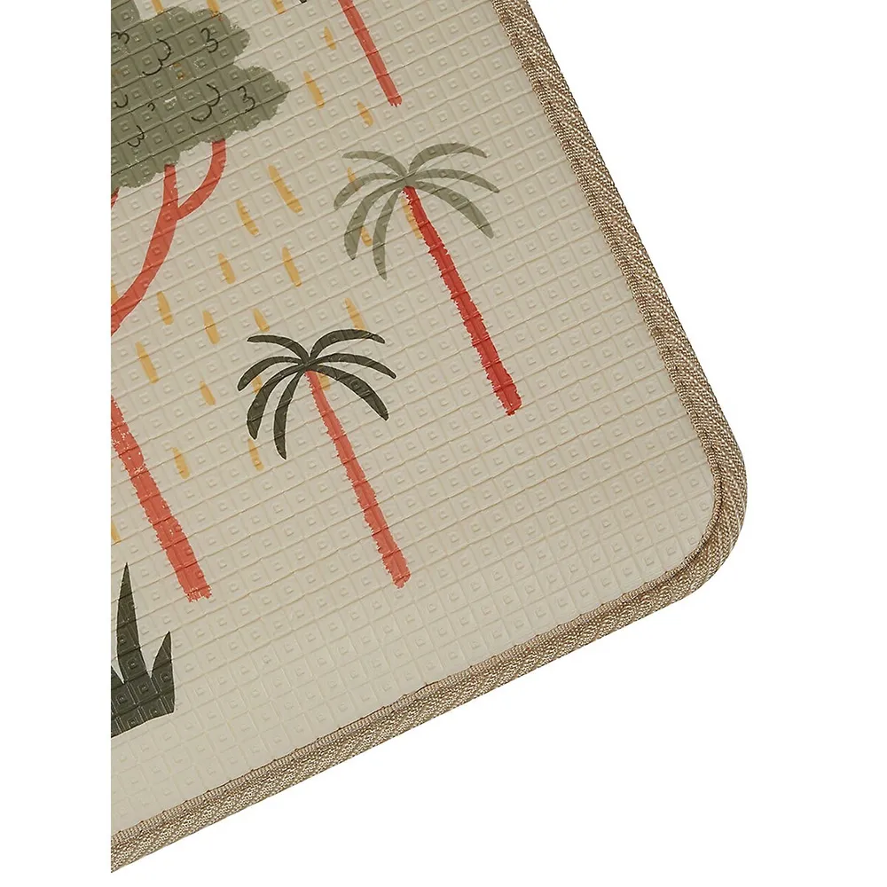 Baby's Reversible Jungle-Print Padded Play and Floor Mat