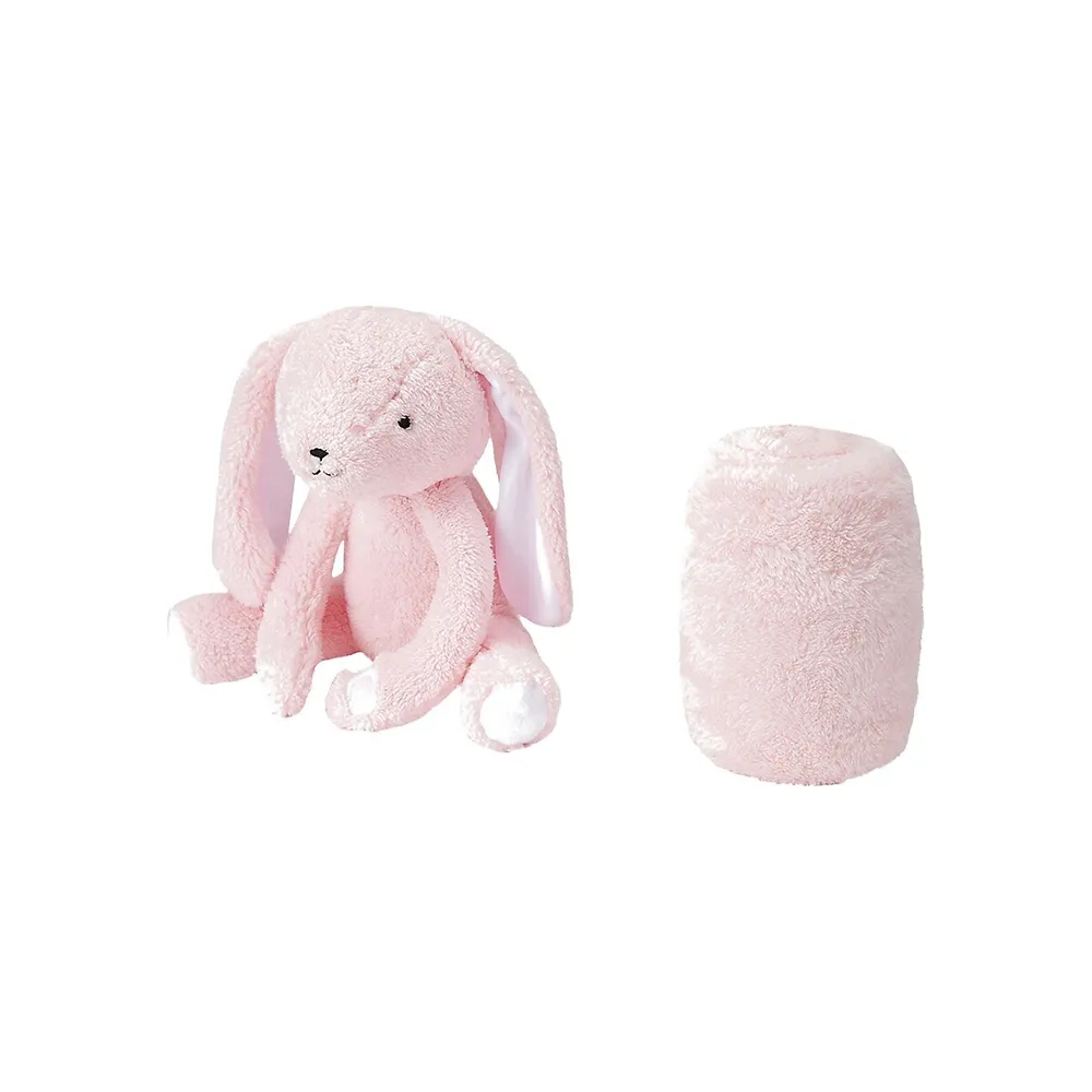 2-Piece Bunny Stuffie Toy and Blanket Set