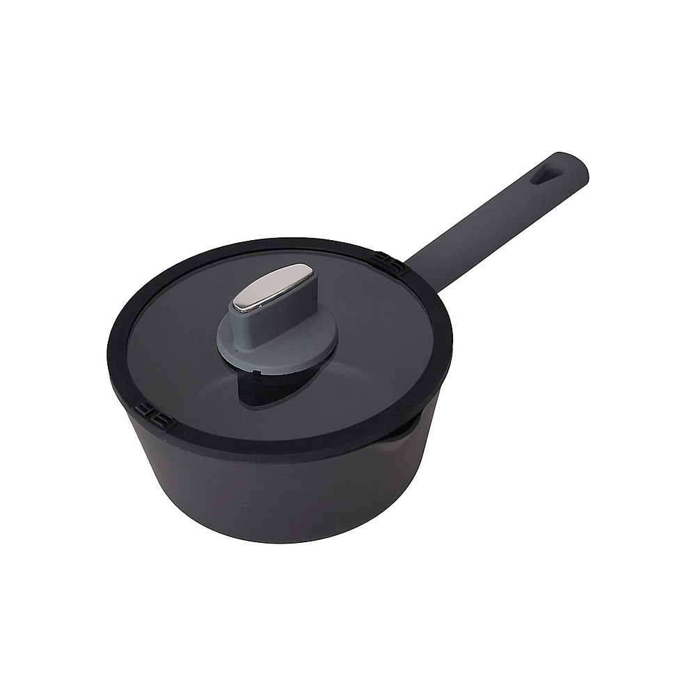 Anko Non-Stick Aluminium Saucepan with Glass Lid