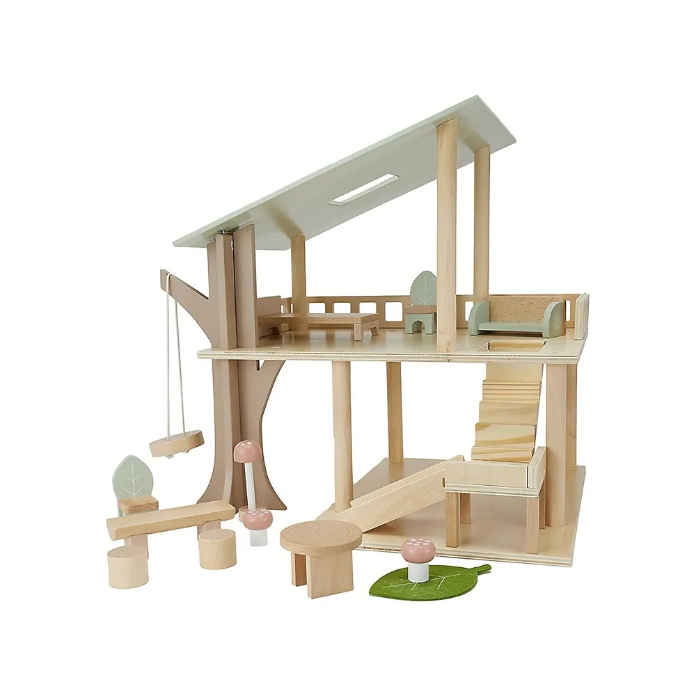 14-Piece Wooden Tree House Set