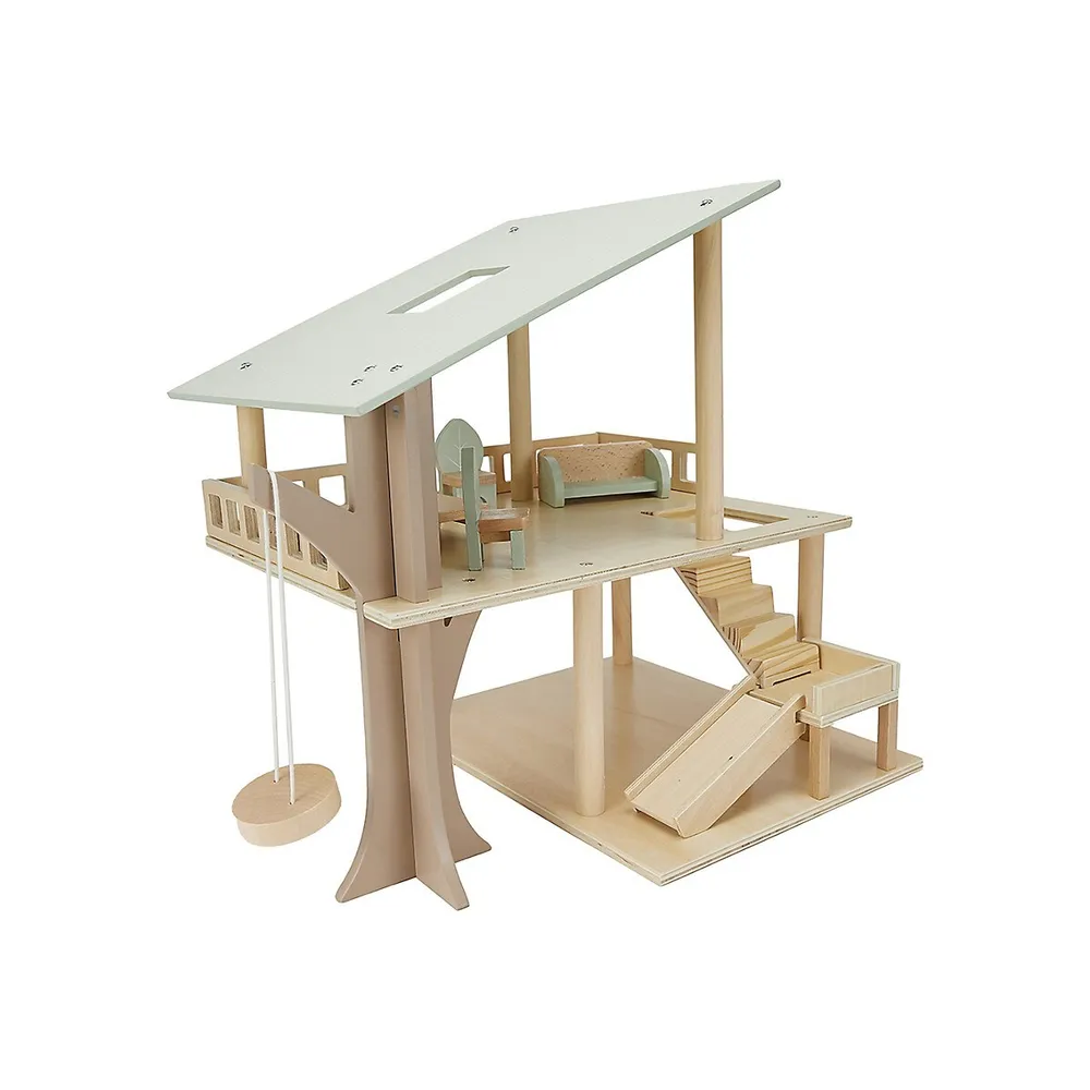 14-Piece Wooden Tree House Set