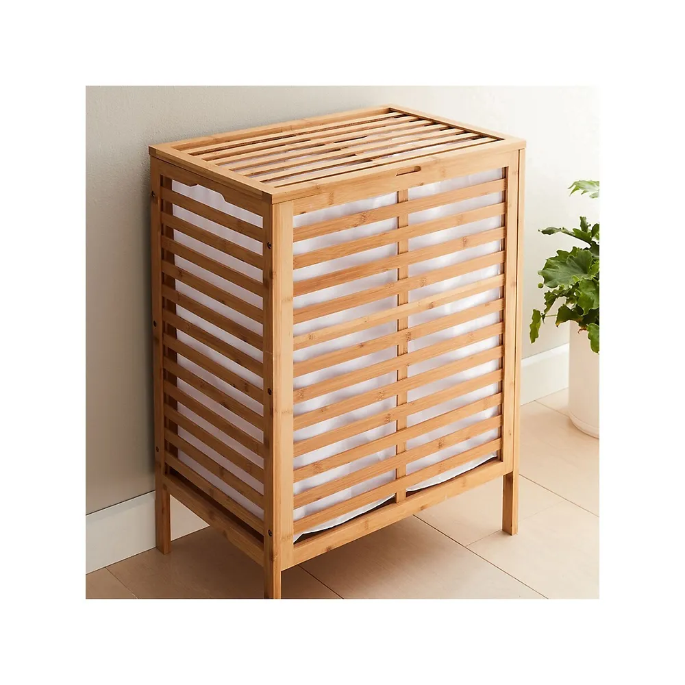 Bamboo Hamper With Liner