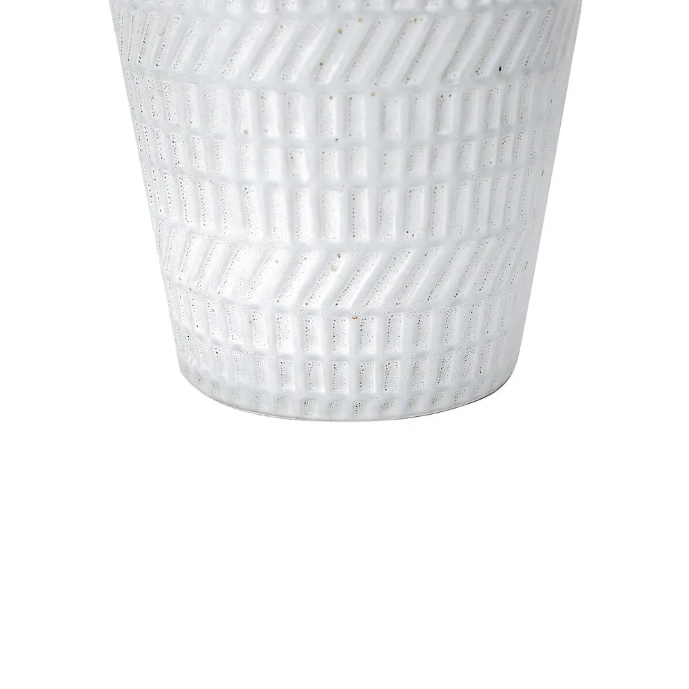 Textured Glazed Ceramic Vase