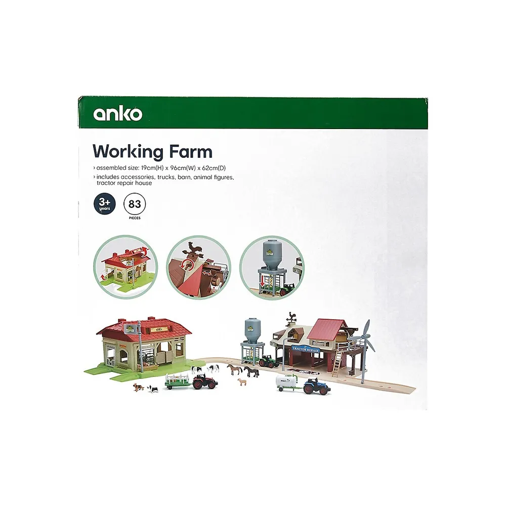 83-Piece Working Farm Play Set