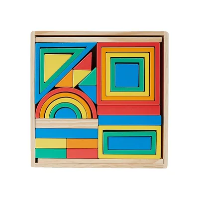 Wooden Geometric Block Set