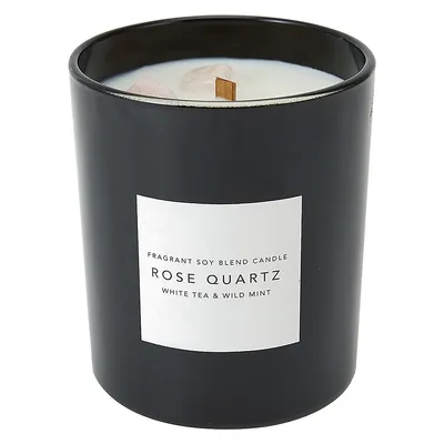 Rose Quartz Wild Tea and Wild Mint Scented Candle, 320g