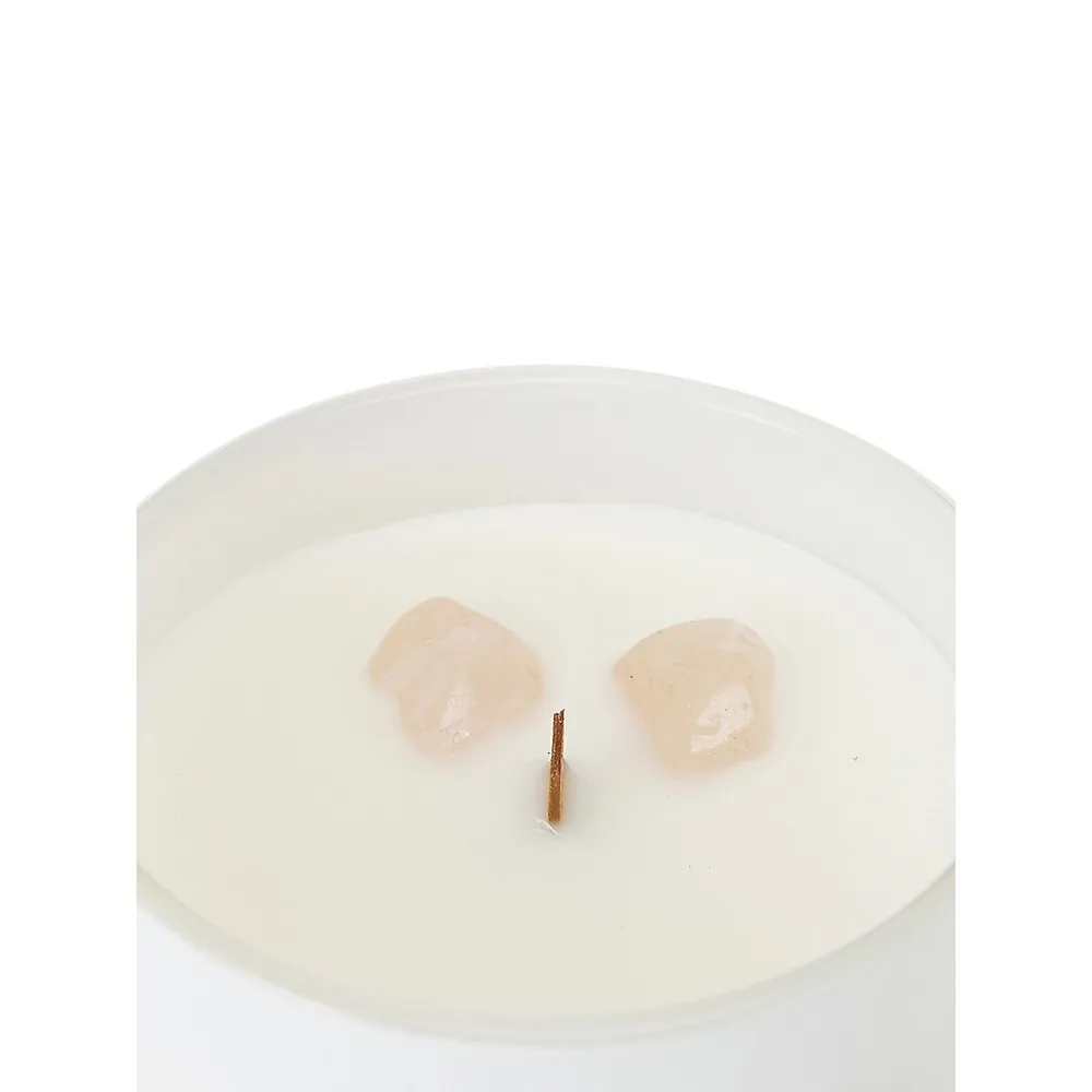 Rose Quartz Spiced Rose and Honey Scented Candle, 320g