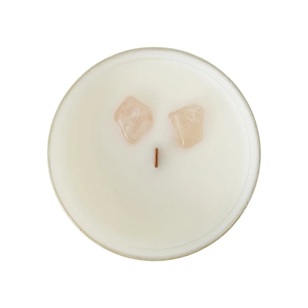 Rose Quartz Spiced Rose and Honey Scented Candle, 320g